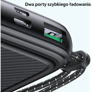 Powerbank USAMS PB56 10000mAh 22.5W 2xQC3.0+PD Fast Charge czarny/black 10KCD15101