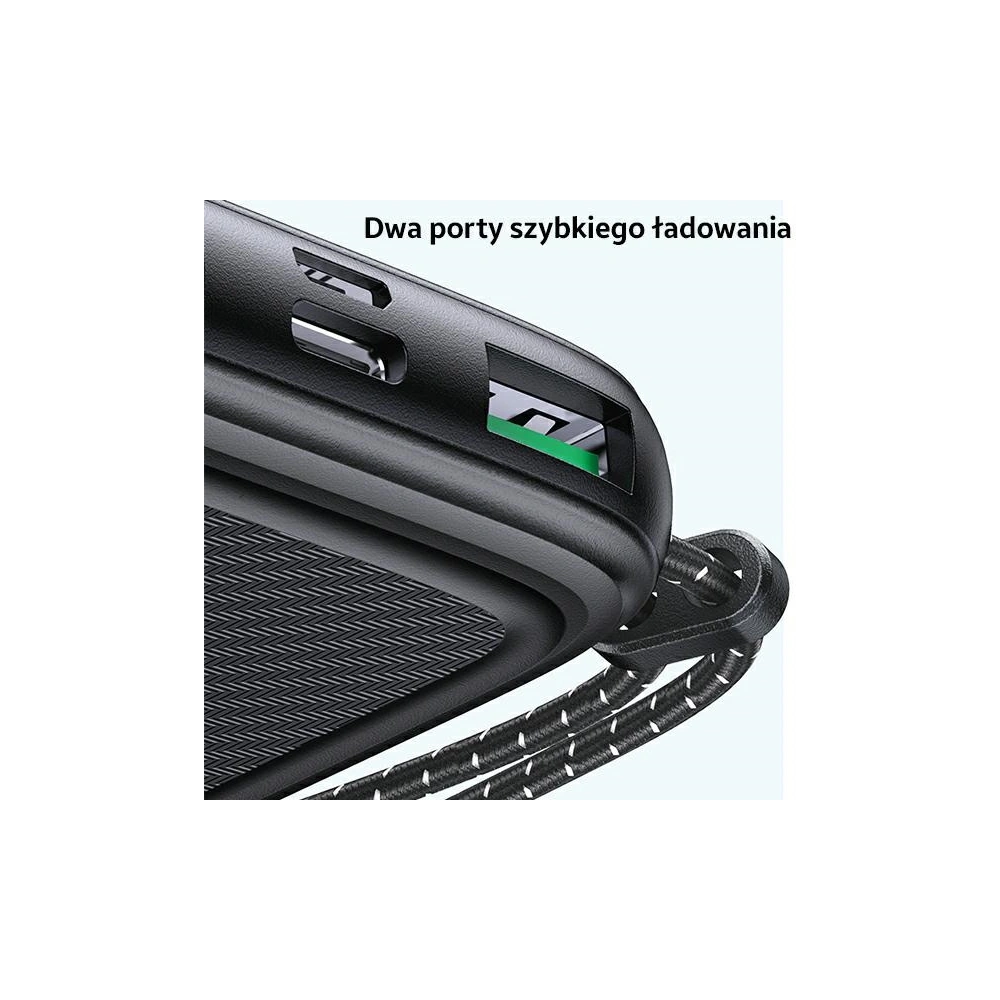 Powerbank USAMS PB56 10000mAh 22.5W 2xQC3.0+PD Fast Charge czarny/black 10KCD15101