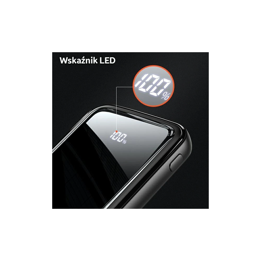 Powerbank USAMS PB58 10000mAh 22.5W QC3.0+PD Fast Charge czarny/black 10KCD16101