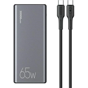 Powerbank USAMS PB59 30000mAh 65W 2xQC3.0+PD Fast Charge czarny/black CMXLOGTC01 + kabel USB-C-USB-C
