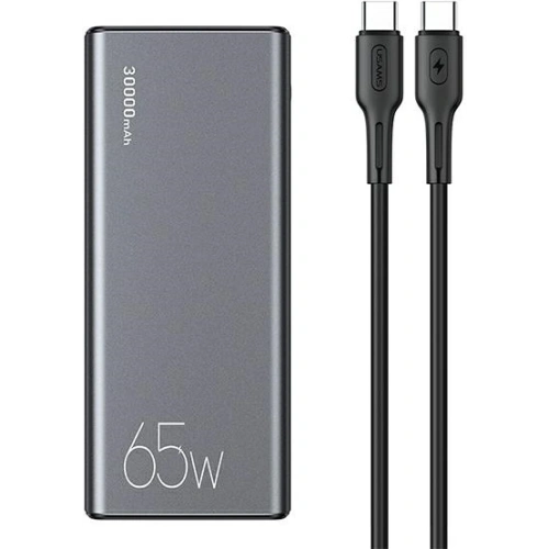 Kup Powerbanka USAMS PB59 30000mAh 65W 2xQC3.0+PD rychlé nabíjení černá/black CMXLOGTC01 + kabel USB-C-USB-C - USA622BLK - {ean13} - Sklep Home Screen