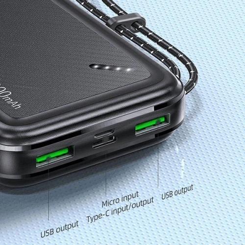 Kup USAMS PB60 20000mAh 22.5W 2xQC3.0+PD Gyors Töltő Powerbank fekete/black 20KCD16801 - USA623BLK - {ean13} - Sklep Home Screen