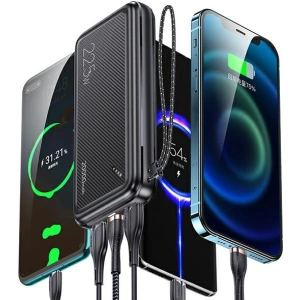 Powerbank USAMS PB60 20000mAh 22.5W 2xQC3.0+PD Fast Charge czarny/black 20KCD16801