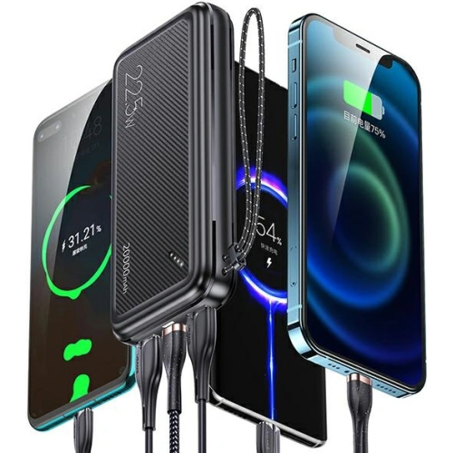Kup USAMS PB60 20000mAh 22.5W 2xQC3.0+PD Gyors Töltő Powerbank fekete/black 20KCD16801 - USA623BLK - {ean13} - Sklep Home Screen