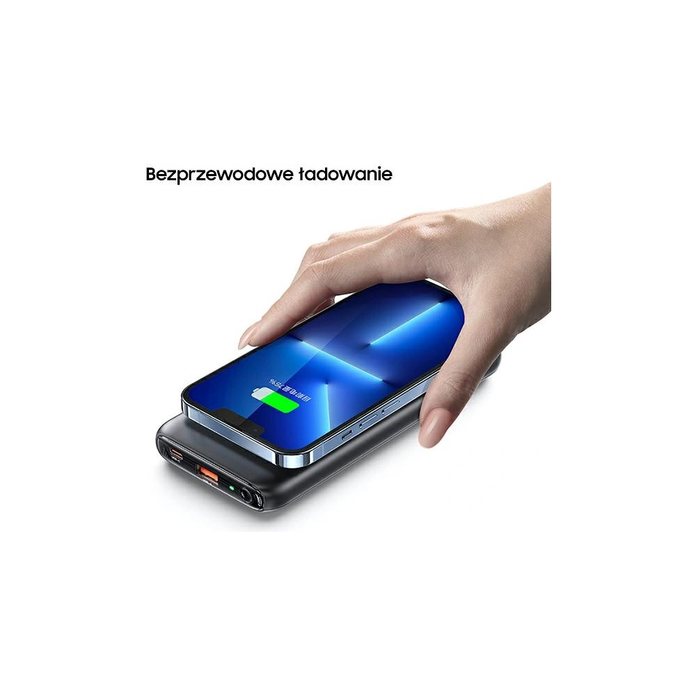 Powerbank USAMS PB62 10000mAh 20W QC3.0+PD Magnetic Wireless Fast Charge biały/white 10KCD17102