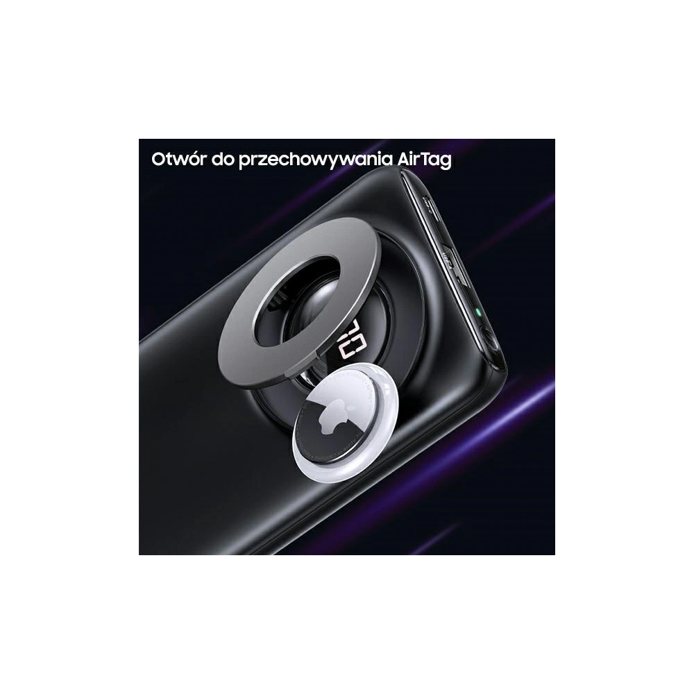 Powerbank USAMS PB62 10000mAh 20W QC3.0+PD Magnetic Wireless Fast Charge czarny/black 10KCD17101