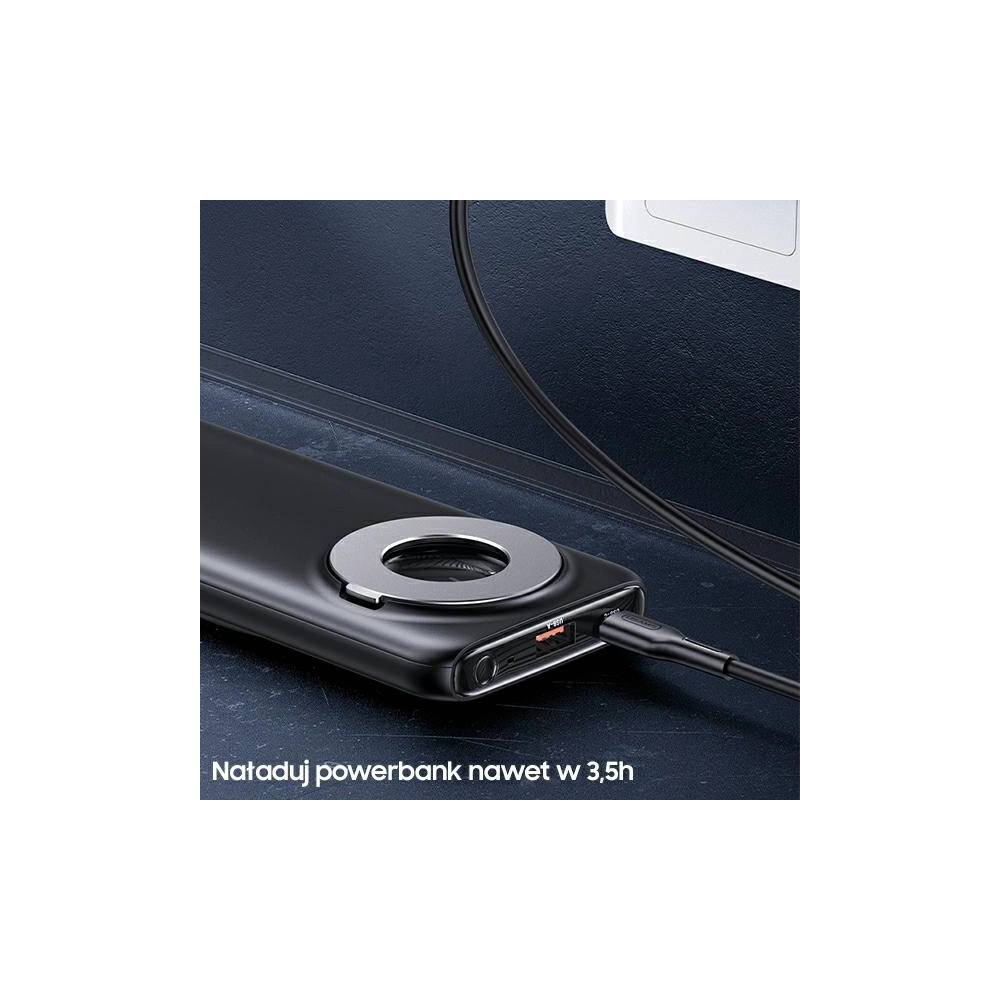 Powerbank USAMS PB62 10000mAh 20W QC3.0+PD Magnetic Wireless Fast Charge czarny/black 10KCD17101