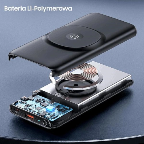 Kup Powerbank USAMS PB62 10000mAh 20W QC3.0+PD Magnetic Bezdrátové rychlé nabíjení černý/black 10KCD17101 - USA625BLK - {ean13} - Sklep Home Screen