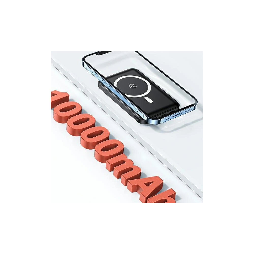 Powerbank USAMS PB64 10000mAh 20W QC3.0+PD Magnetic Wireless Fast Charge biały/white 10KCD17302