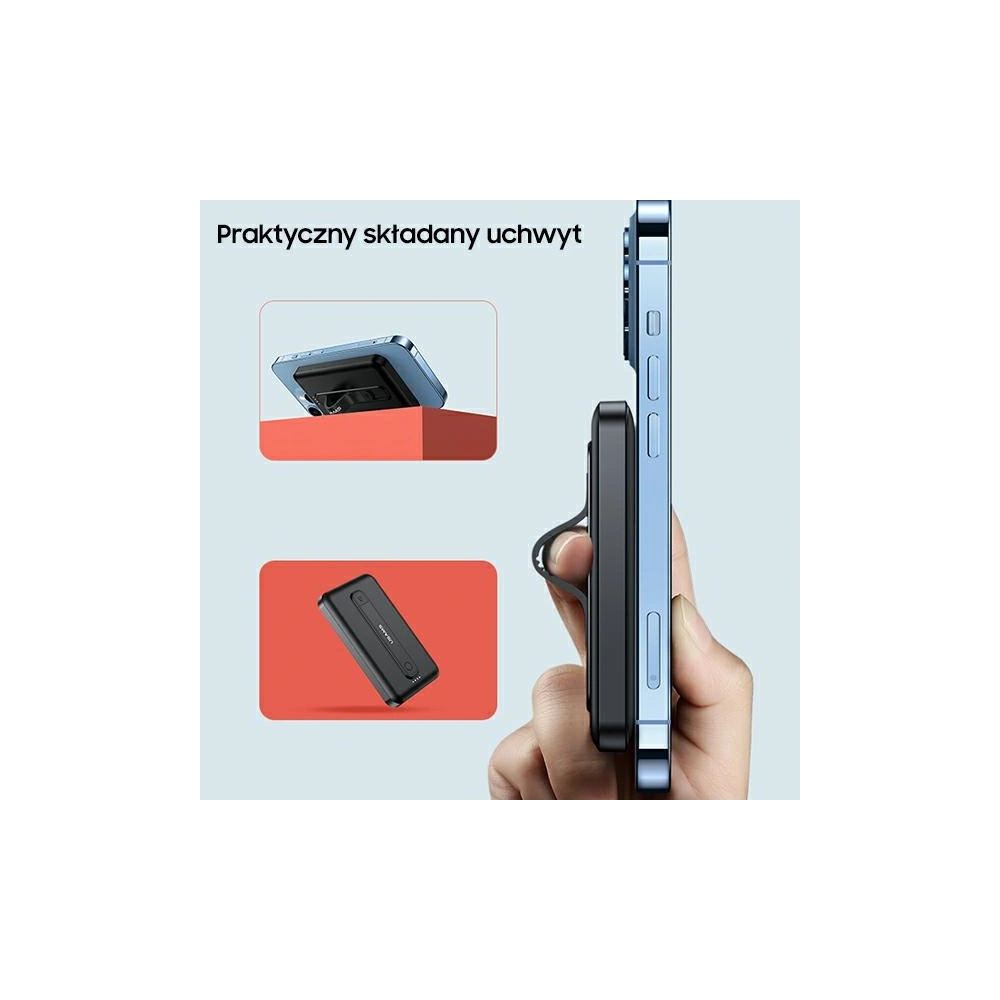 Powerbank USAMS PB64 10000mAh 20W QC3.0+PD Magnetic Wireless Fast Charge czarny/black 10KCD17301