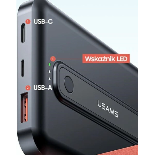 Kup Powerbank USAMS PB64 10000mAh 20W QC3.0+PD Magnetic Wireless Fast Charge černý/black 10KCD17301 - USA629BLK - {ean13} - Sklep Home Screen