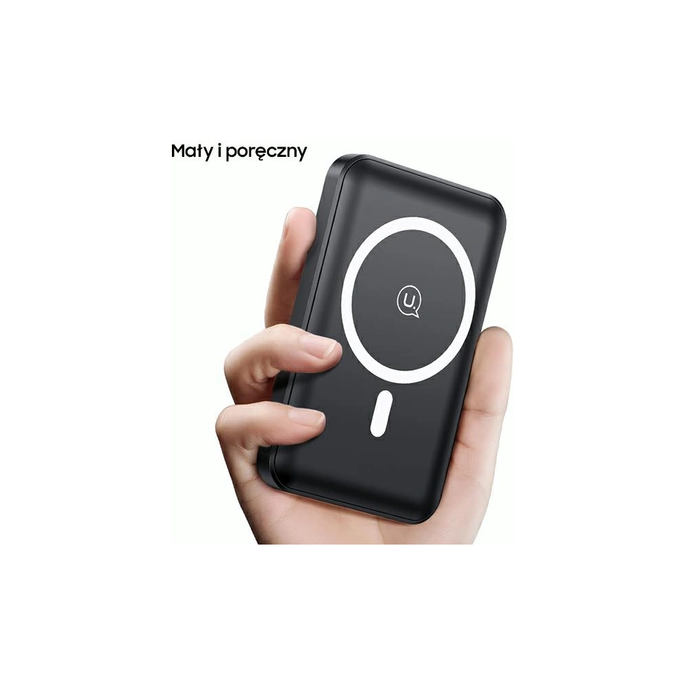 Powerbank USAMS PB64 10000mAh 20W QC3.0+PD Magnetic Wireless Fast Charge czarny/black 10KCD17301