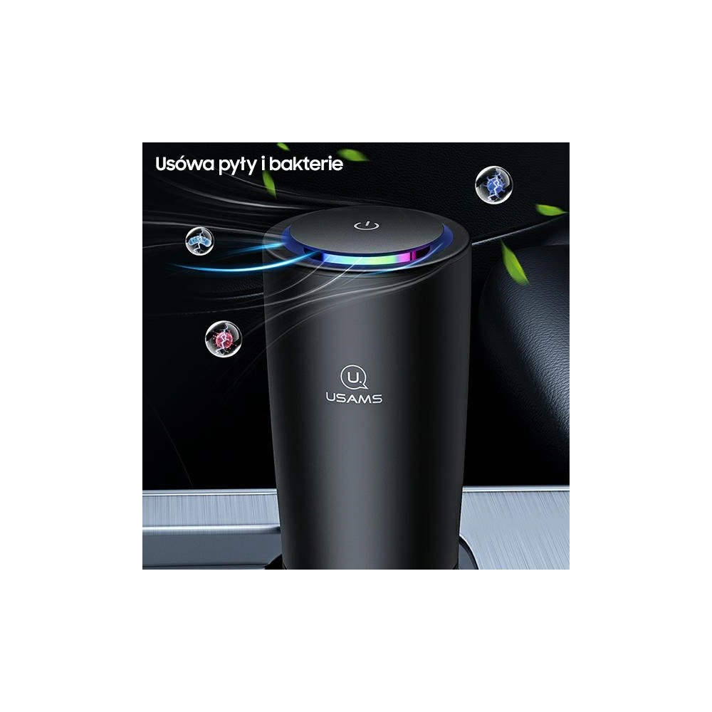 Przenośny jonizator powietrza USAMS czarny/black ZB181JHQ01 jonizator anionów Pm2,5