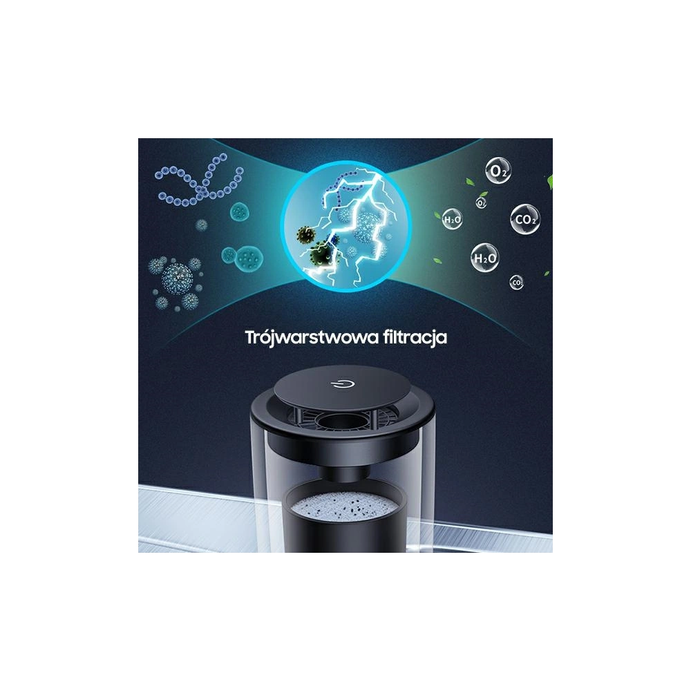 Przenośny jonizator powietrza USAMS czarny/black ZB181JHQ01 jonizator anionów Pm2,5