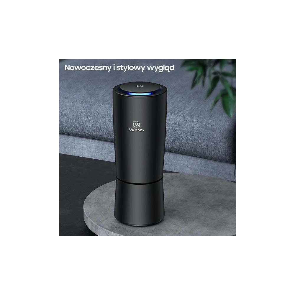 Przenośny jonizator powietrza USAMS czarny/black ZB181JHQ01 jonizator anionów Pm2,5
