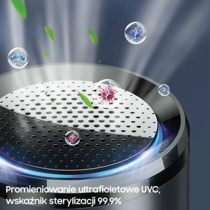Buy USAMS Air Purifier UV-C black&gray ZB169JHQ01 (US-ZB169) - USA631BLKGRY - {ean13} - Home Screen Store Europe