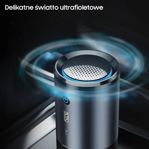 Kup Przenośny sterylizator powietrza UV-C USAMS czarno-szary/black&gray ZB169JHQ01 - USA631BLKGRY - {ean13} - Sklep Home Screen