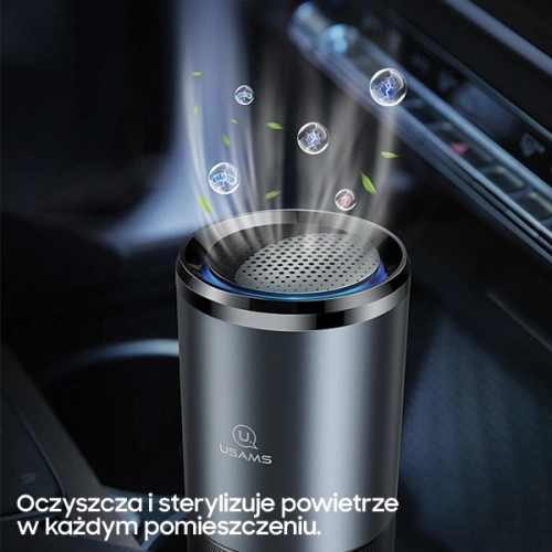Kup Sterilizator portabil de aer UV-C USAMS negru-gri/black&gray ZB169JHQ01 - USA631BLKGRY - {ean13} - Sklep Home Screen