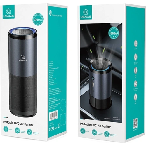 Kup Sterilizator portabil de aer UV-C USAMS negru-gri/black&gray ZB169JHQ01 - USA631BLKGRY - {ean13} - Sklep Home Screen