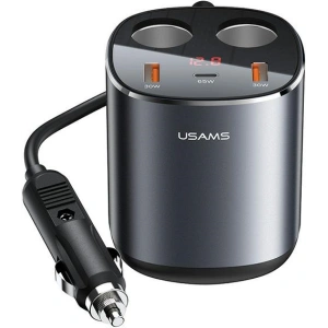Kup Rozgałęźnik samochodowy USAMS 2xUSB-A/ 1xUSB-C C28 245W szary/grey CC151TC01 - USA633GRY - {ean13} - Sklep Home Screen