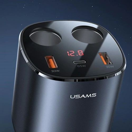 Kup Automobilový rozbočovač USAMS 2xUSB-A/ 1xUSB-C C28 245W šedý/grey CC151TC01 - USA633GRY - {ean13} - Sklep Home Screen