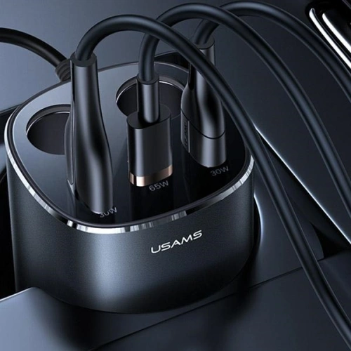 Kup Automobilový rozbočovač USAMS 2xUSB-A/ 1xUSB-C C28 245W šedý/grey CC151TC01 - USA633GRY - {ean13} - Sklep Home Screen