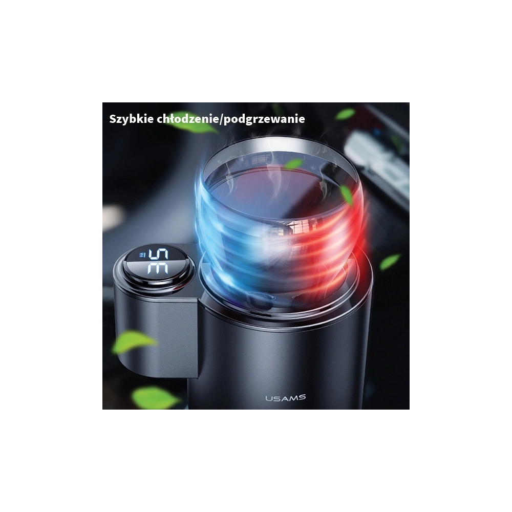 Samochodowy podgrzewacz/schładzacz do napojów USAMS czarny/black ZB160LRB01