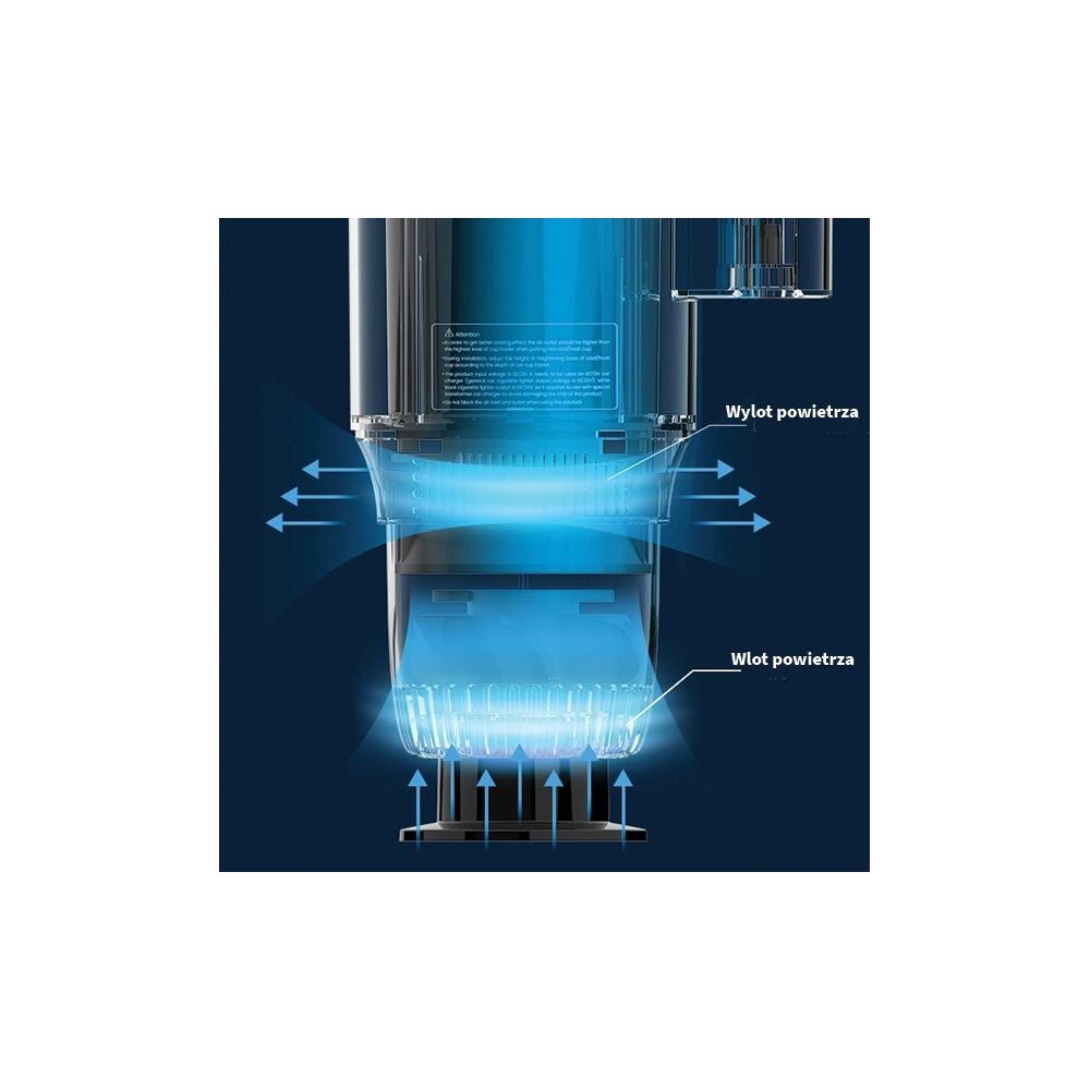 Samochodowy podgrzewacz/schładzacz do napojów USAMS czarny/black ZB160LRB01