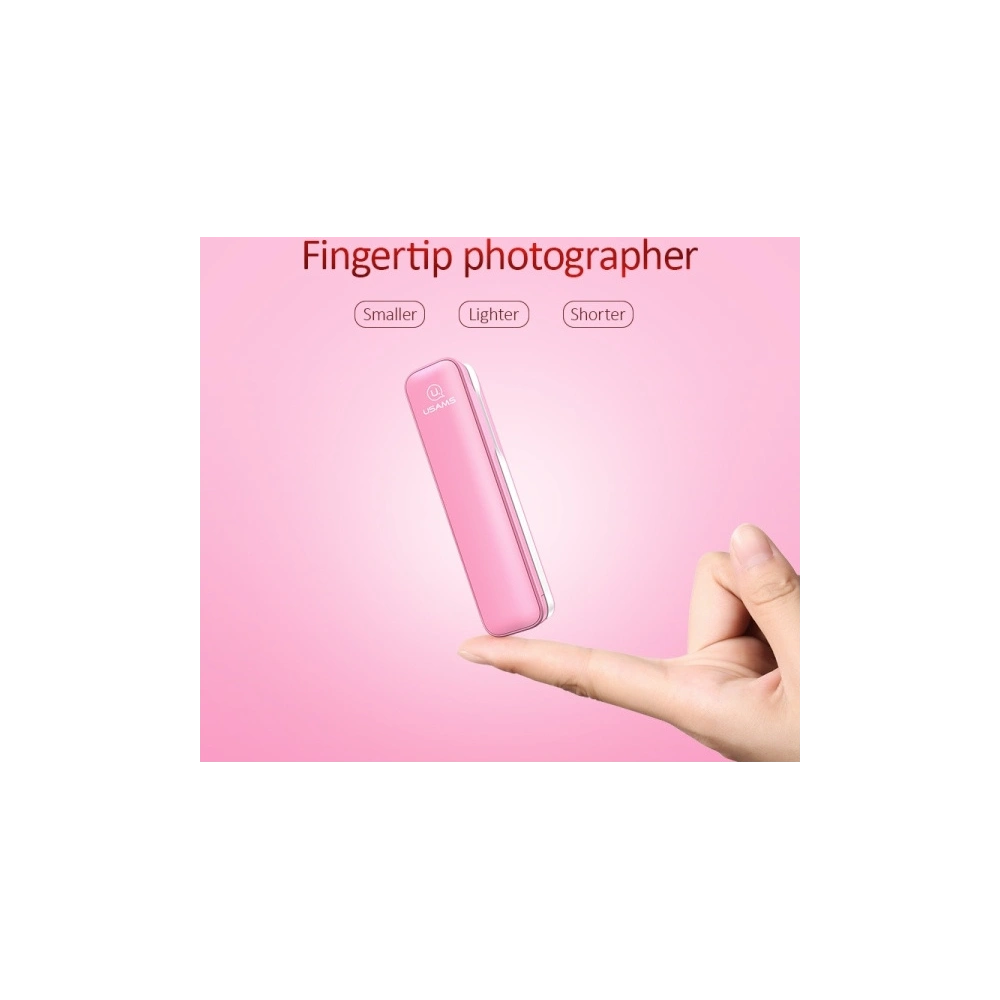 Kijek do selfie USAMS Selfie Stick M1 Mini 3,5mm różowy/pink ZB5201