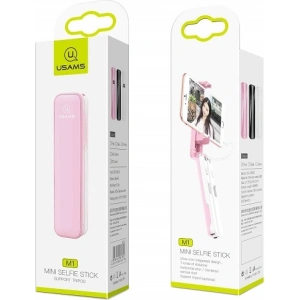 Buy USAMS Selfie Stick M1 Mini 3,5mm pink ZB5201 (US-ZB052) - USA638PNK - {ean13} - Home Screen Store Europe