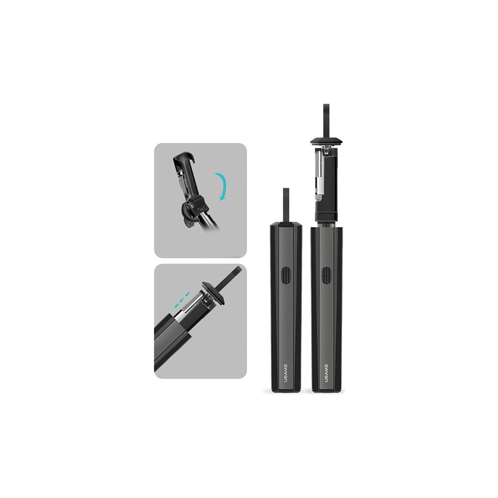 Kijek do selfie USAMS Selfie Stick Meyan Bluetooth czarny/black ZB6901