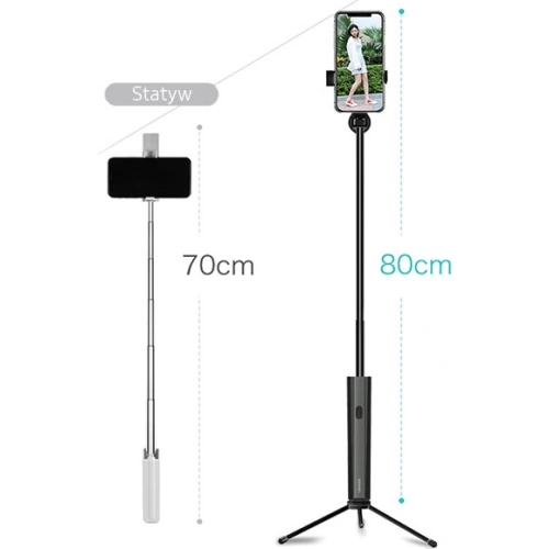 Buy USAMS Selfie Stick Meyan Bluetooth black ZB6901 (US-ZB069) - USA646BLK - {ean13} - Home Screen Store Europe