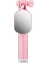 Selfie tyč USAMS Selfie Stick Mini Mirror 3,5mm růžová/pink ZB3002