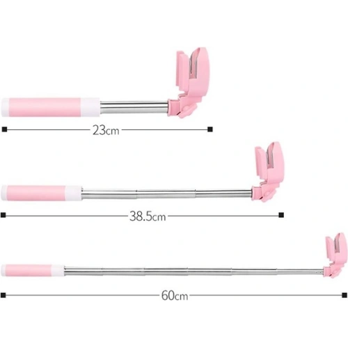 Kup Selfie tyč USAMS Selfie Stick Mini Mirror 3,5mm růžová/pink ZB3002 - USA647PNK - {ean13} - Sklep Home Screen