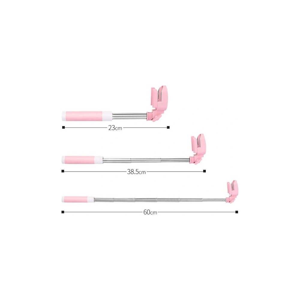 Kijek do selfie USAMS Selfie Stick Mini Mirror 3,5mm różowy/pink ZB3002