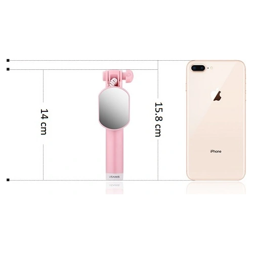 Kup USAMS Selfie Bot Mini Tükör 3,5mm rózsaszín/pink ZB3002 - USA647PNK - {ean13} - Sklep Home Screen
