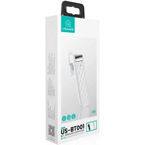 Buy USAMS Słuchawka Bluetooth 5.0 BT1 white BHUBT102 (US-BT001) - USA653WHT - {ean13} - Home Screen Store Europe