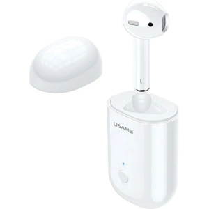 Kup Căști USAMS Bluetooth 5.0 LB Series + stație de docare albă/BHULB01 - USA655WHT - {ean13} - Sklep Home Screen