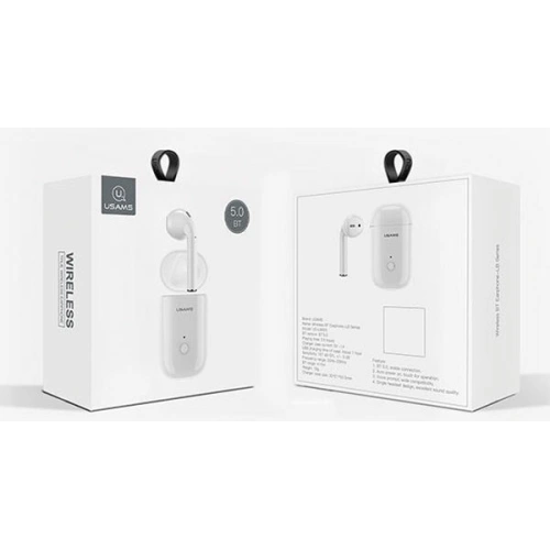 Kup USAMS Bluetooth 5.0 LB Series Kopfhörer + Dockingstation weiß/BHULB01 - USA655WHT - {ean13} - Sklep Home Screen