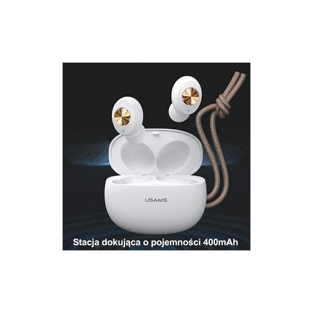 Słuchawki TWS USAMS ES series Bluetooth 5.0 biały/white BHUES01