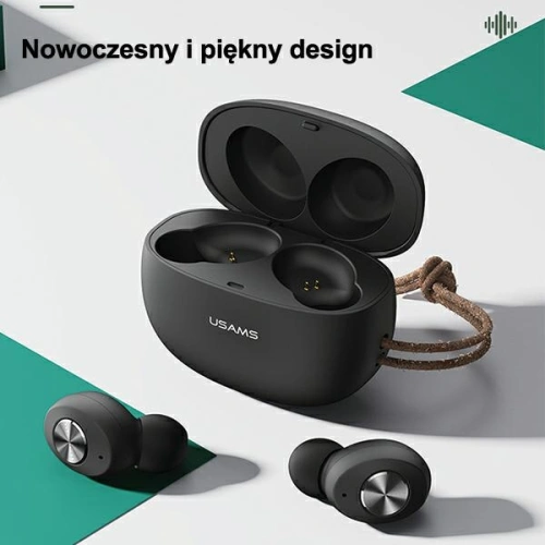 Kup Stereofonní sluchátka TWS USAMS ES série Bluetooth 5.0 černá/bílá BHUES02 - USA660BLK - {ean13} - Sklep Home Screen