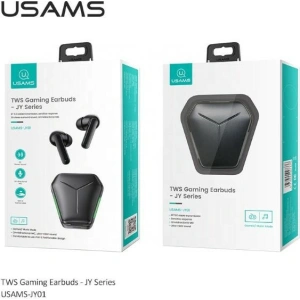 Buy USAMS Earphones Bluetooth 5.0 TWS JY series Gaming earbuds black BHUJY01 - USA665BLK - {ean13} - Home Screen Store Europe
