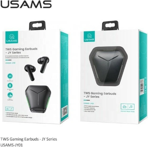 Kup Słuchawki TWS USAMS JY series Gaming Bluetooth 5.0 czarny/black BHUJY01 - USA665BLK - {ean13} - Sklep Home Screen