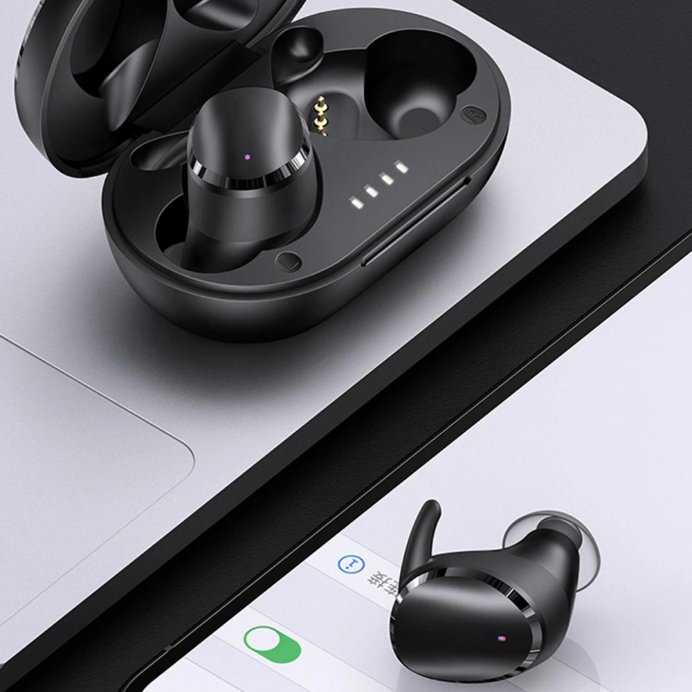 Słuchawki TWS USAMS LX Series Dual mic Bluetooth 5.0 czarny/black BHULX01