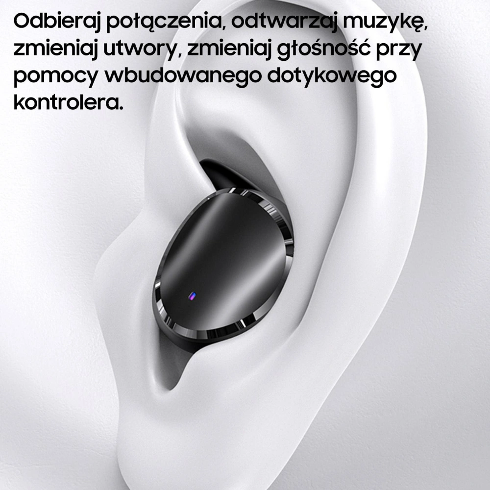 Słuchawki TWS USAMS LX Series Dual mic Bluetooth 5.0 czarny/black BHULX01