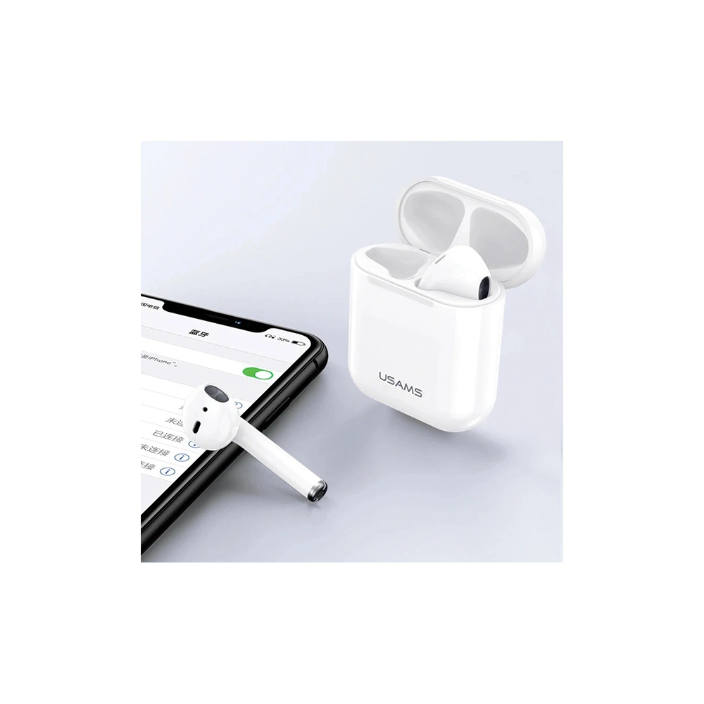 Słuchawki TWS USAMS ND series Bluetooth 5.0 biały/white BHUND01