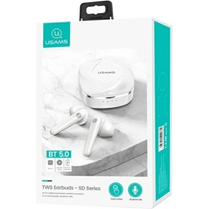Kup Sluchátka TWS USAMS SD série Bluetooth 5.0 bílé/white BHUSD01 - USA671WHT - {ean13} - Sklep Home Screen
