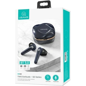 Kup Słuchawki TWS USAMS SD series Bluetooth 5.0 niebieski/gem blue BHUSD02 - USA672BLU - {ean13} - Sklep Home Screen