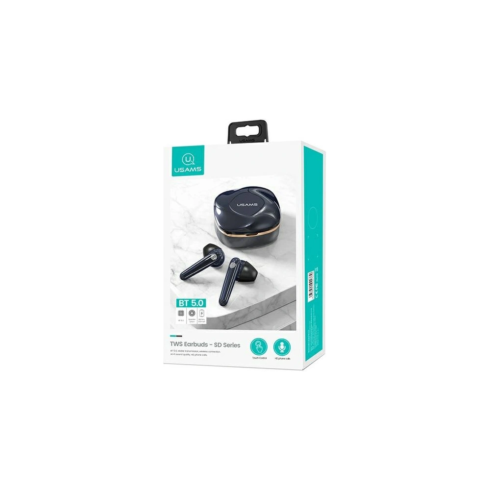 Słuchawki TWS USAMS SD series Bluetooth 5.0 niebieski/gem blue BHUSD02