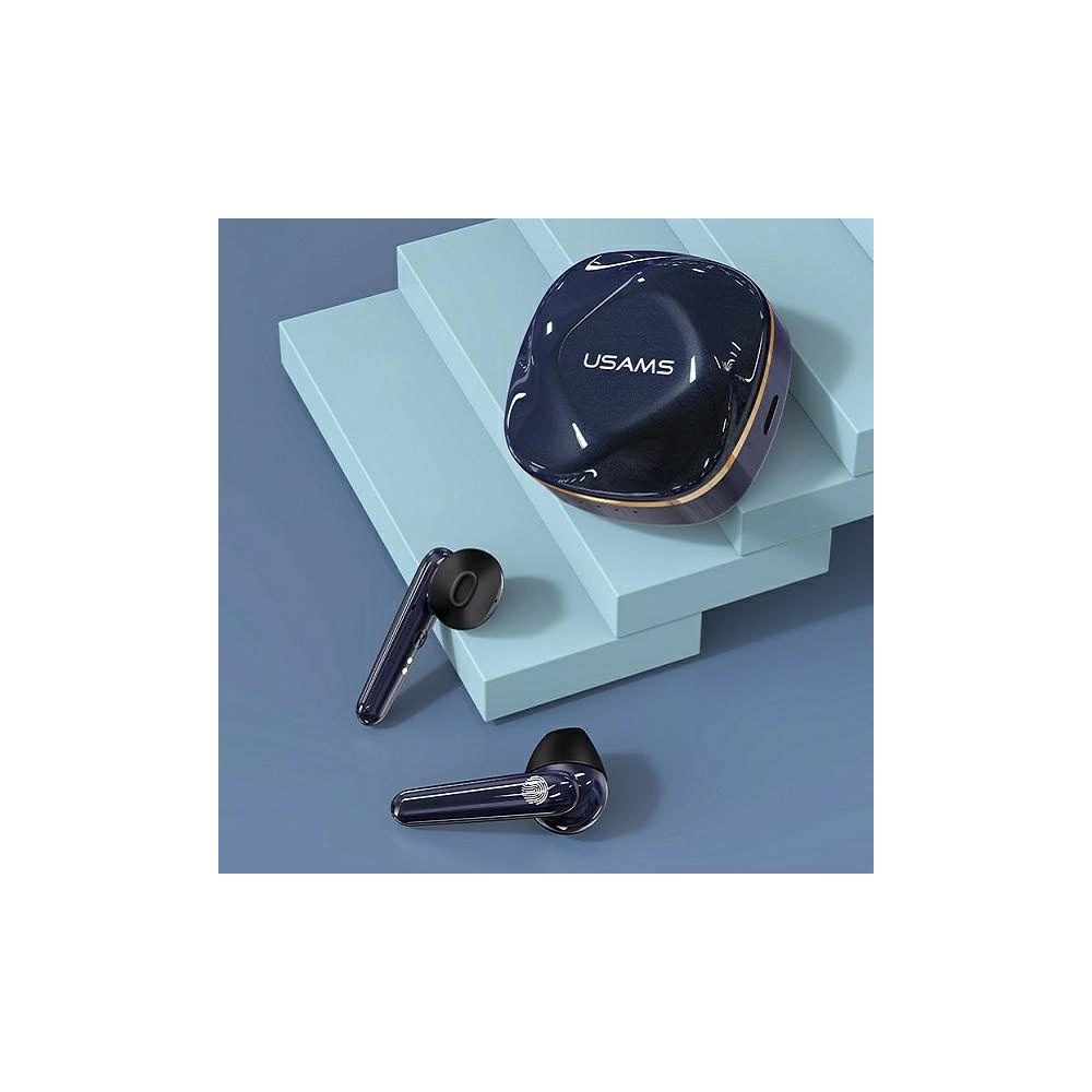 Słuchawki TWS USAMS SD series Bluetooth 5.0 niebieski/gem blue BHUSD02